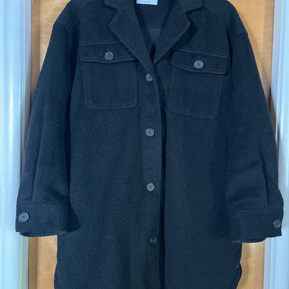 Old Navy Black Shirt Jacket